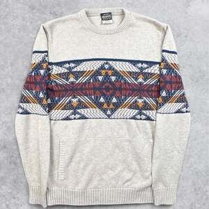 Dravus aztec geometric knit sweater